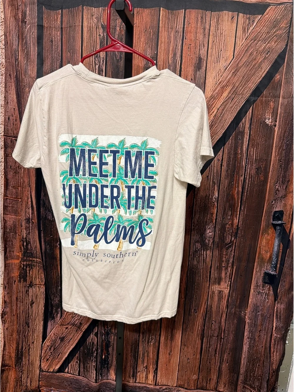 Simply Southern Meet Me Under The Palms T-Shirt Size Large